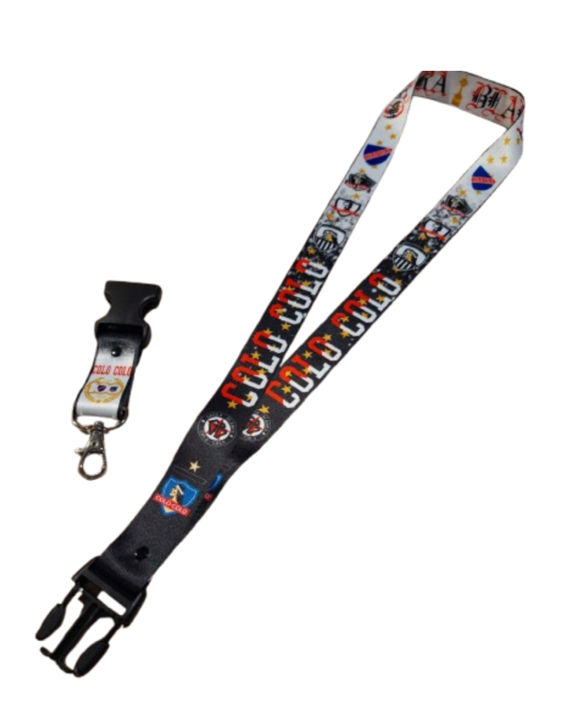 Lanyards estampado personalizado de Colo-Colo para hinchas