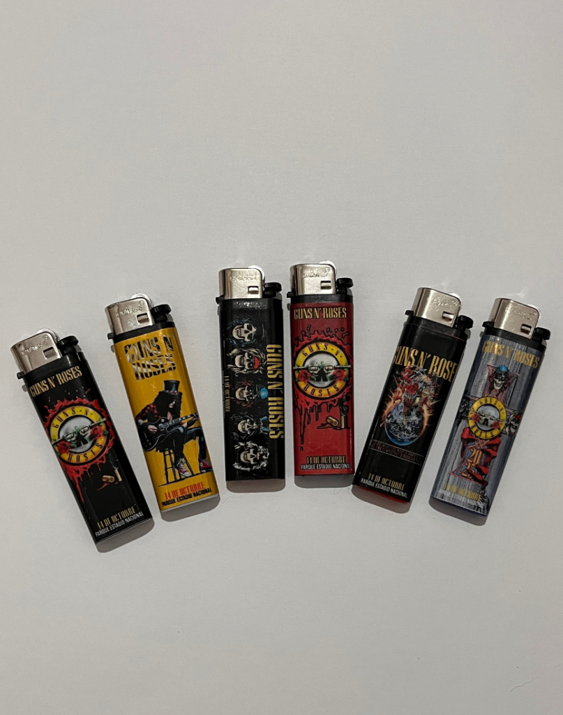 Encendedor personalizado con impresión — merch para eventos Guns N´ Roses