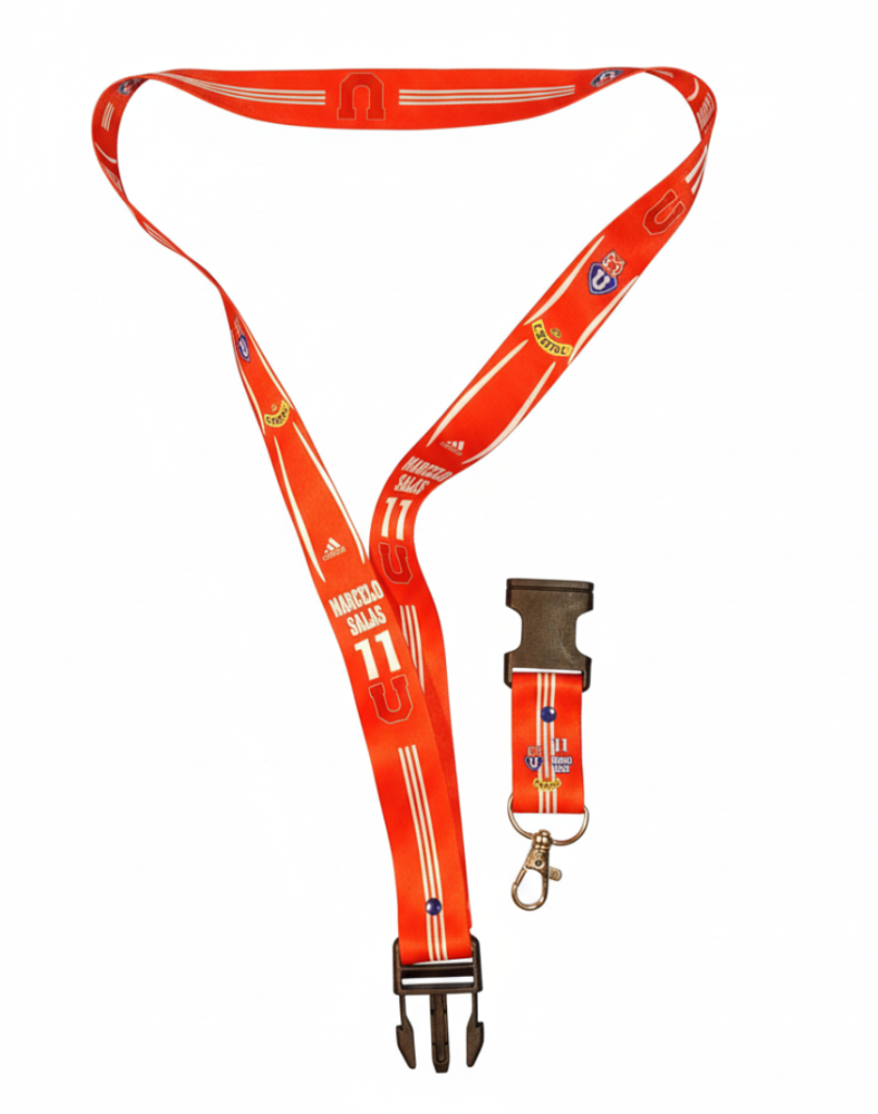 Lanyards estampado personalizado de U de Chile para hinchas
