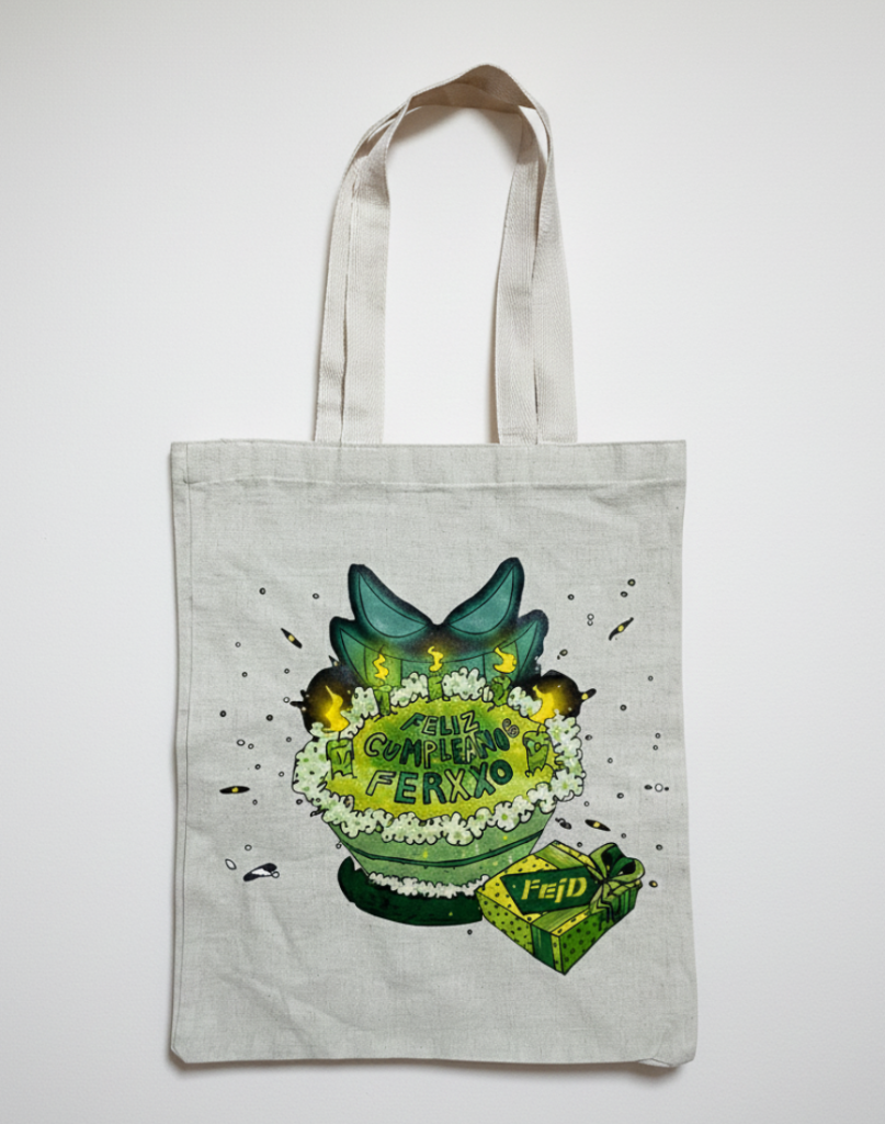 Tote bag personalizada con estampado duradero — merch ecológica de Ferxxo